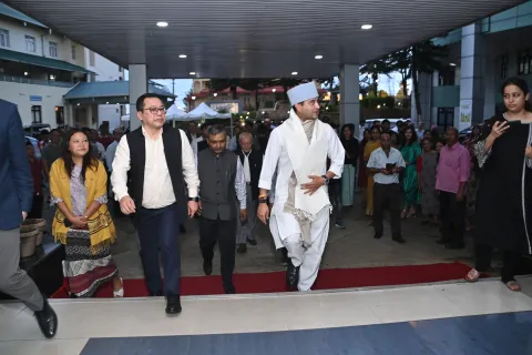 Union Minister, DoNER Sh. Jyotiraditya M. Scindia is seen wi