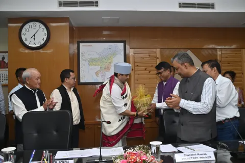 Union Minister, DoNER Sh. Jyotiraditya M. Scindia is being p