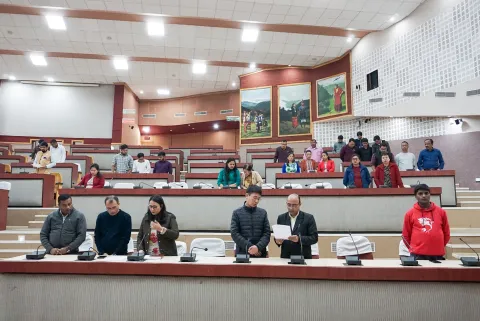 Officers and staff of the Secretariat taking the Integrity P