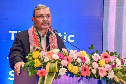 श्री चंचल कुमार, सचिव, डोनर मंत्रालय, अपने संबोधन के दौरान