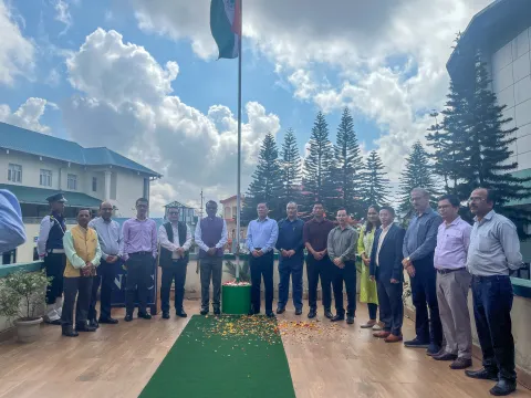 A group photo of senior NEC Officers on 78th Independence Da