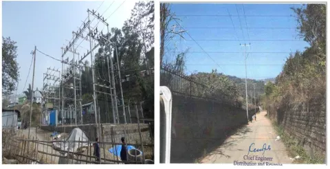 कोहिमा, नागालैंड में 33kV लाइन, 33-11kV सबस्टेशन, 11kV लाइनें, 11-0.4kV डिस्ट्रीब्यूशन सबस्टेशन और LT लाइनों का कंस्ट्रक्शन।