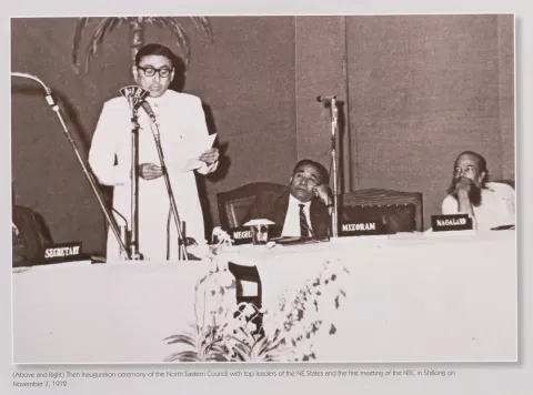 7 नवंबर, 1972 को NEC का उद्घाटन समारोह