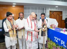 Home Minister and Chairman of the NEC, Mr. Amit Shah, lighti