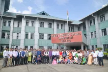A group photo of NEC Officials on 78th Independence Day