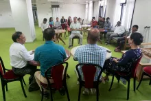 NEC personnel participating in the speech competition organi