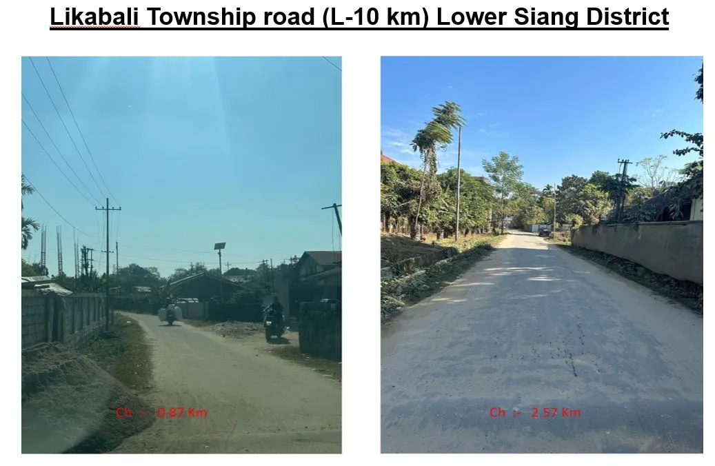 Likabali Township road (L-10 km) Lower Siang District