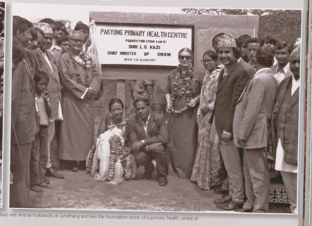 Kazi visit Animal husbandry at Junethang and lays the founda
