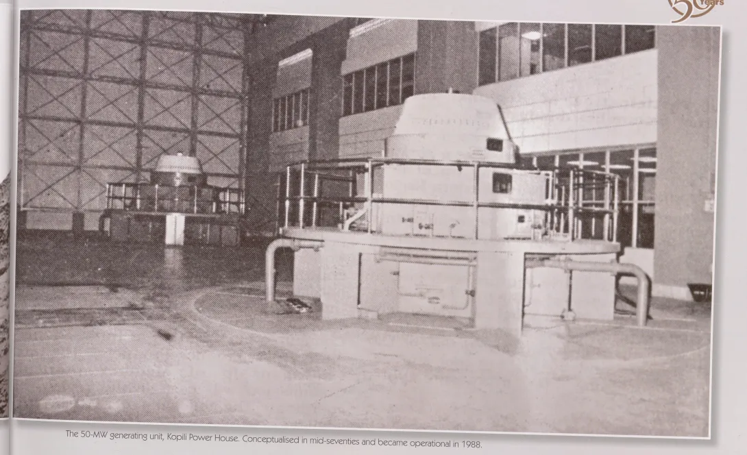 The 50-MW generating unit, Kopili Power House. Conceptualize